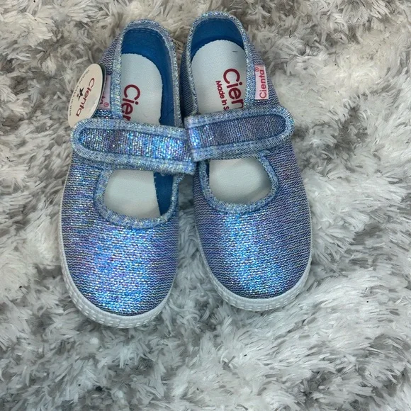 Cienta Sparkling Blue Kids Sneakers - Picture 5 of 6